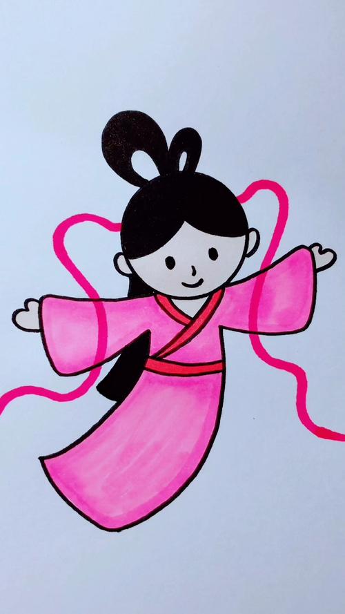 簡筆畫嫦娥的畫法