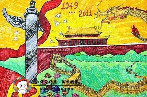幼兒園國慶70周年畫畫作品簡筆畫