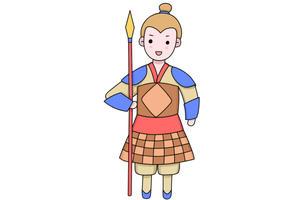 古代侍衛(wèi)簡筆畫